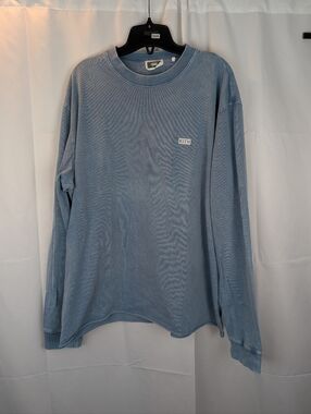 Kith Long-Sleeve LAX Pigment Dyed T-Shirt 'Light Indigo' Size XL In EUC